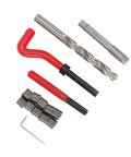 Premium M10 X 1.25 Thread Repair Kit With Steel Inserts And Tools For Automotive And General Repairs, Easy To Use, Versatile And Durable Red, Great For On The Spot Fixes And Pro Level Maintenance. kit with drill, tap, inserts and handle