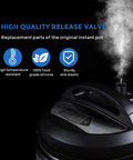 Universal Steam Release Handle And Valve For Duo Series Pressure Cookers 6 Quart To 8 Quart Models, steam visibly released