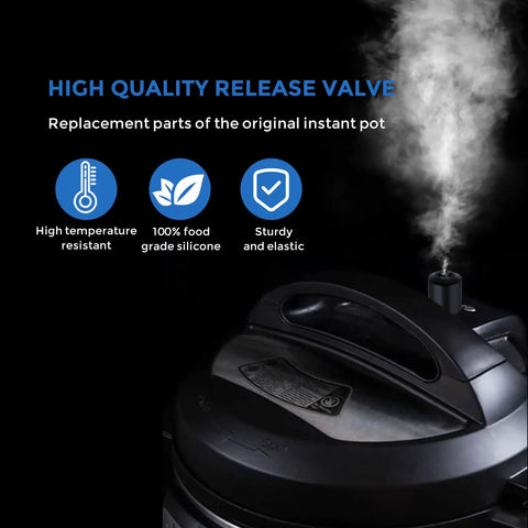 Universal Steam Release Handle And Valve For Duo Series Pressure Cookers 6 Quart To 8 Quart Models, steam visibly released