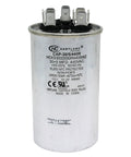 Beefy Dual Run Capacitor 30/5 uF 370/440V For AC Units And Heat Pumps shown standing upright