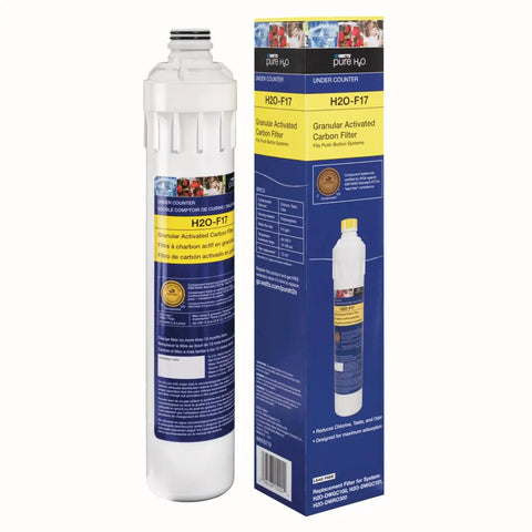 GAC Carbon Filter Replacement For Under Counter Water Filtration Systems H2ODWGC100 H2ODWGC101 H2ODWRO300 with packaging