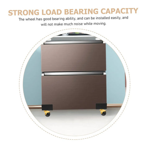 Four Piece Heavy Duty Furniture Caster Wheels With Smooth Gliding Bearings Built For Office Chairs Sofas And House Cabinets Wear Resistant Build on cabinet with strong load bearing capacity.