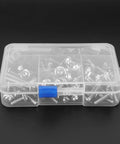 Aluminum M5 Motorcycle Screws Fairing Kit With 177 Piece Washer Assortment For Sportbike Body Panels And Riders Ride Ready Durable Versatile Hardware Set Includes Washers And Spacers For Wide Fit And Quick Repairs, clear organizer case