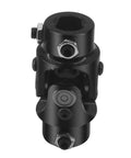 Heavy Duty Steering Shaft Universal Joint Coupling With Eleven Sixteenths Inch Spline And Thirty Six Spline To Three Quarters Inch DD End Black Metal U Joint Replacement For Easy Direct Swap, black metal steering U-joint
