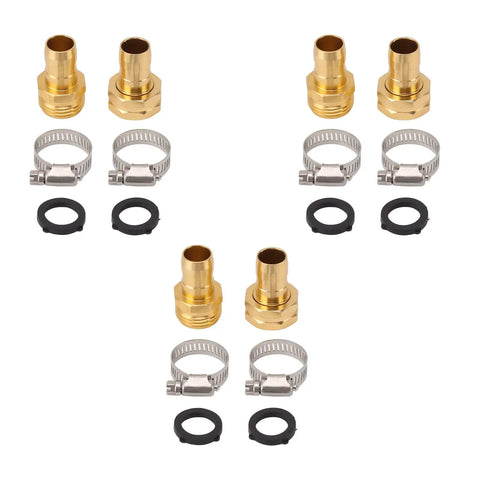 Top Grade Thonlai Garden Hose Repair Kit Durable Aluminum Connectors With Clamps For 3/4 Inch And 5/8 Inch Outdoor Hoses Rust Resistant Steel Hardware 3 Sets To Fix Leaks Fast, fittings and clamps