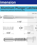 Dimensions of Snag This Hefty 25 Pack Of Tough Window Screen Plunger Latch Pins With Springs White Plastic Caps And Sturdy Aluminum Cores.
