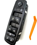 Power Window Control Switch Driver Side Fits 2011 Through 2021 Jeep Grand Cherokee Bezel Replacement Not For Vehicles With Power Folding Mirrors Easy Install Durable Window Button For Smooth Operation black driver-side window switch with lock and mirror controls