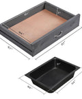 Dimensions of drawer and sink from the Outdoor Potting Bench Table All In One Garden Workstation With Drawer Adjustable Shelf