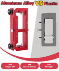 Door Hinge Jig And Door Lock Installation Kit Pro Combo Aluminum Router Template, red aluminum vs gray plastic