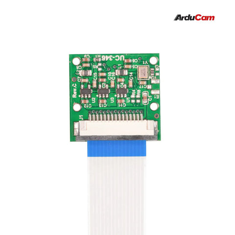Motorized Focus Pi Camera For Raspberry Pi With Autofocus And Software Manual Focus Remote Control Lens 5MP OV5647 1080P Video Grab And Go Closeups To Distant Shots electronic board connector visible