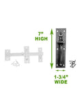 Darn Good Black Iron Thumb Latch For Garden Gates And Fences Seven Inch Tall With Heavy Duty Powder Coating Rust Resistant Finish Includes Every Mounting Screw Pack Of Ten Built Tough As Nails, showing 7" high latch with mounting screws.