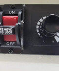 Close-up of variable speed control dial on Variable Speed Belt and Disc Sander 1 Inch By 30 Inch Belt With 6 Inch Disc Three Quarter HP 120V