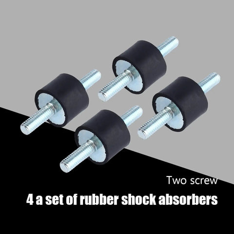 Heavy Duty Rubber Vibration Isolator Mount For Compressors Gasoline Engines Pumps And Welders, Quiet Shock Damper With M6 Threaded Studs, Reduces Noise Vibration And Equipment Wear In Industrial Machines, set of 4