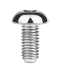 Premium M4 Titanium Hex Head Bolts Grade 5 Silver 4 Pack Heavy Duty Anti Corrosion Fasteners, shown from the front.
