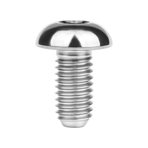 Premium M4 Titanium Hex Head Bolts Grade 5 Silver 4 Pack Heavy Duty Anti Corrosion Fasteners, shown from the front.