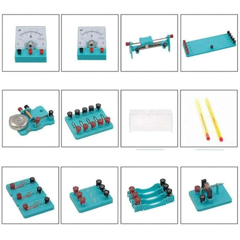 Hands-On Electromagnetism Lab Kit With Electric Bell And Electromagnet Tests, Sliding Rheostat For Brightness Control