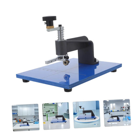 Adjustable Glass Cutting Tool Kit With Carbide Wheels For Stained Glass Mirror Metal And PVC Sheets DIY Enthusiasts And Pros On Site Smooth Chip Free Edges And Precise Circle Cutting, blue base