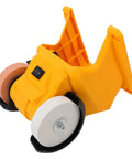 Kickass Cordless Bench Grinder With Dual Grinding Wheels And Blazing 5500 Rpm Spin, yellow body, dual wheels, compact design, power switch.