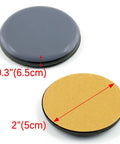 12 Pack 2 Inch Teflon Furniture Glide Pads Self Stick Sliders For Carpet Tile Hardwood Floors Ground Protector Round Shape