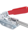 Beefy Push Pull Toggle Clamp for Quick Fixture Setup 180kg Holding Force Iron and Plastic Construction 13x8.5cm Clamp Tool for Equipment Installation Home Decor Woodworking Hand Use on white background