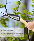Mini Stainless Steel Serrated Blade Sickle Tool With Wooden Handle cutting branch