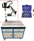 Be lockery 220V Universal Electric Tapping Machine With Touch Screen For M3 To M20 Thread Making, shown with accessories on a sturdy workstation.