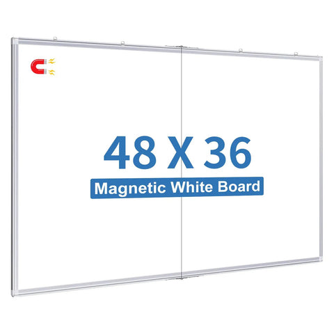 Dry Erase Whiteboard 48 By 36 Inch Large Wall Mounted Foldable Whiteboard With Aluminum Frame For Home Classroom And Office