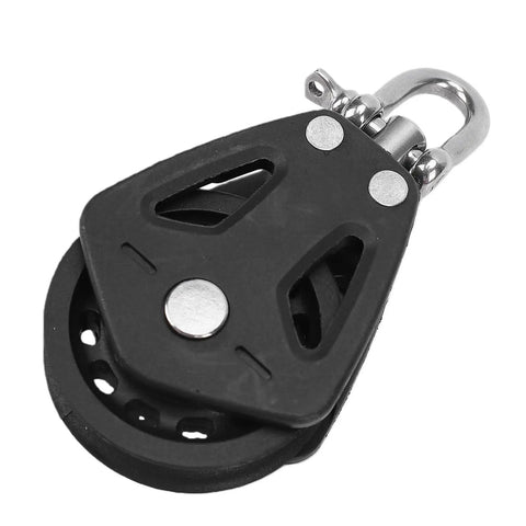 Single Swivel Sailing Block 50mm Stainless Steel Bearing Nylon Wheel Marine Pulley For Boat Rigging And Rope Guidance Workhorse