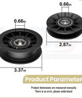 V Idler And Flat Pulley Kit For Lawn Mower Decks LA100 LA105 LA110 LA115 LA120 Replacement 1760097 690409 dimensions