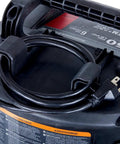 Workhorse Pancake Air Compressor With Six Gallon Oil Free Tank 150 PSI Max Pressure power cord detail.