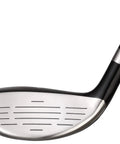 Close-up of Offset 7 Wood Golf Club Right Hand Senior Flex With Men's Senior Size Black Pro Velvet Grips showing clubface and shaft connection.