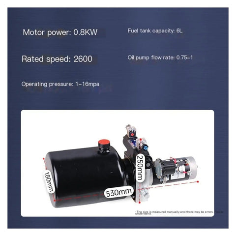 Heavy Duty Hydraulic Power Unit Pump Station For Forklift Tailgate Lift Plug And Play 12 Volt 0.8 KW Single Direction Motor Rock Solid Quick Start Smooth Power For Tough Jobs