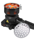 ETL Certified Charcoal Stove With 5 Gear Coal Burner For Cubes, Heats Up Fast Electric Stove 120V 650W with metal grill plate.