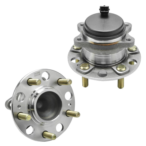 Beefy Two Piece Rear Wheel Bearing Hub Assembly Kit With ABS For Hyundai Sonata 2015 To 2019, Tucson 2016 To 2021, showing two hubs