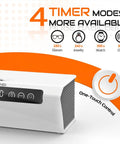 Ultrasonic Jewelry Cleaner 45KHz Machine With 4 Cleaning Modes And Sixteen Point Nine Ounce Capacity shown with digital touch control.