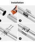 Installation steps for 3 Inch Stainless Steel Exhaust Clamp Set For Butt Joint Connection 2 Pack Band Sleeve Couplers Mufflers Pipes