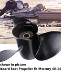Mercury Outboard Propeller Replacement For 40 To 140 HP Boats With Hub Kits Included, 15 Spline, Right Hand Rotation, OEM Top