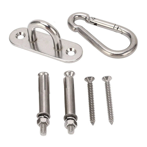 Heavy Duty Stainless Steel Ceiling Hooks Set For Swing Suspension And Hammock Chairs U Type Fixing Hooks 304 Stainless Steel Hardware Kit