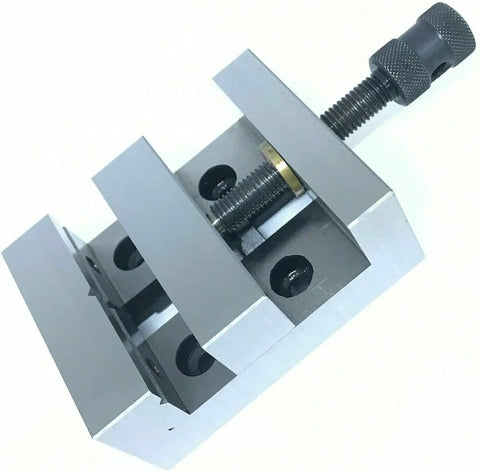 Self Centering 88mm Vise For Lathe And Vertical Milling Slides Heavy Duty Steel Clamp For Quick Job Setup 3-1/32 Inch Jaw Width