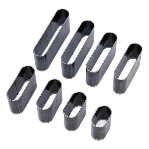 Pro Grade 8 Piece Leather Hole Punch Set With High Carbon Steel Punch Dies, durable crafting tool assortment for DIY leatherwork.