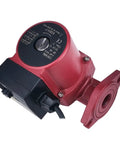 Heavy Duty 3 Speed Hot Water Pressure Booster Pump With One Inch Flange for home boiler, solar heater, focused detail on pump motor.