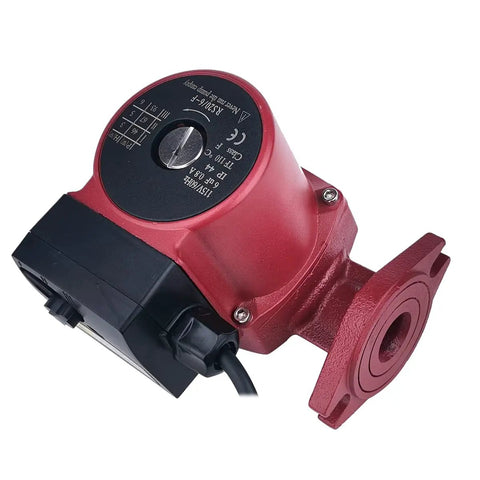 Heavy Duty 3 Speed Hot Water Pressure Booster Pump With One Inch Flange for home boiler, solar heater, focused detail on pump motor.