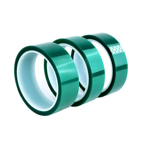 Green PET Tape For High Temperature PCB Soldering And SMT Plating Shield Insulation Protection Heat Resistant Up To 100 Degrees, multiple widths