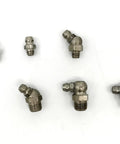 Stainless Steel SAE Grease Fittings Set 40 Pc Marine Grade 303 Includes 1 Quarter Inch 28 LT Straight, 1 Eighth Inch 27 PTF Straight 