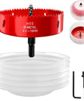 Doaho 6-1/4 in hole saw with dust bowl for recessed lighting; bi-metal HSS, for wood and plastic