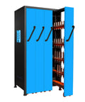 BT40 CAT40 CNC Tool Storage Cabinet With Vertical Drawers Heavy Duty Workhorse Steel Tool Holder Rack For Warehouses And Machining Centers ABS Tool Holders Absorb Shock Blue, open