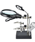 LED Light Magnifier Desk Lamp With 2.5X, 7.5X And 10X Lenses, Soldering Station Helper Clamp, Alligator Clip Stand, Magnifying Glass