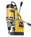 Get Ready To Hammer Metal With This Badass 1450W Magnetic Drill Press featuring a crank handle and robust design for durability.