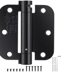 Heavy Duty Two Pack Self Closing Door Hinges 3.5 Inch Adjustable Spring Automatic Closer for easy install with screws and tools.