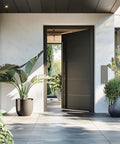 60 Inch Double Sided Push Pull Door Handle Built To Last Heavy Duty Stainless Steel Ladder Pull For Commercial Glass Wood Barn And Metal Doors Matte Black Finish 59.06 Inch Length 47.24 Inch Mount Spacing 2.05 Inch Standoff on matte black entry door